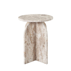 Nebula Round Marble End Table – detail – Lusso Furniture Miami