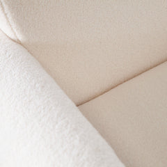 Noa Ivory Sherpa Accent Chair – back view – Lusso Furniture Miami