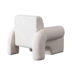 Noa Ivory Sherpa Accent Chair – detail – Lusso Furniture Miami