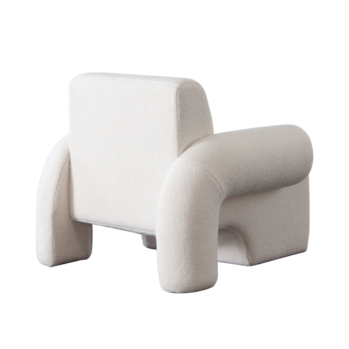 Noa Ivory Sherpa Accent Chair – detail – Lusso Furniture Miami