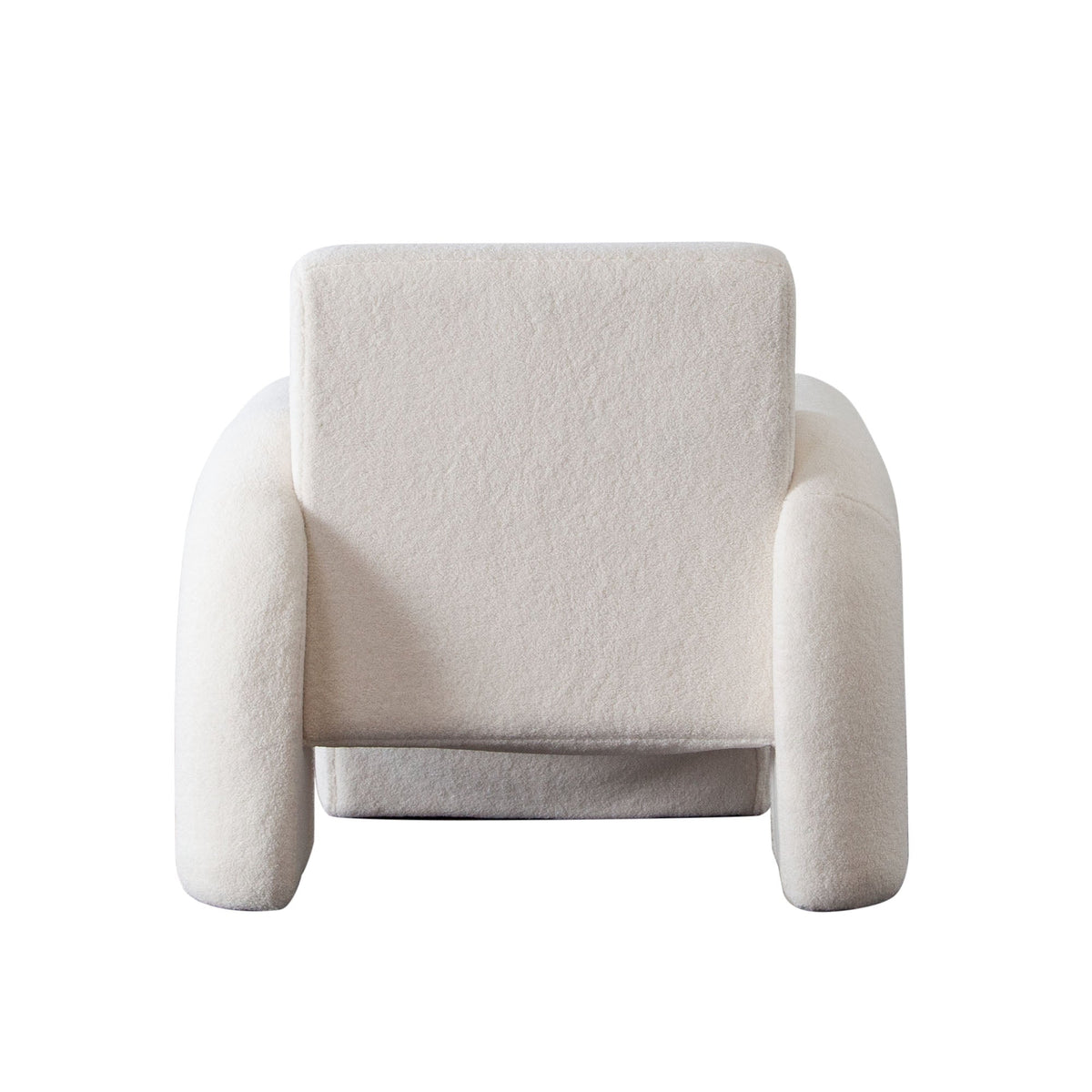 Noa Ivory Sherpa Accent Chair – room setting – Lusso Furniture Miami
