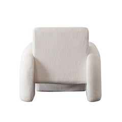 Noa Ivory Sherpa Accent Chair – room setting – Lusso Furniture Miami