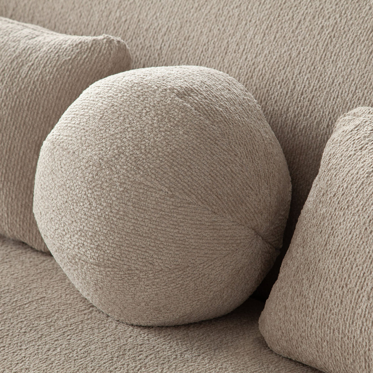 Ocean Curved Performance Fabric Sofa – close-up – Lusso Furniture Miami