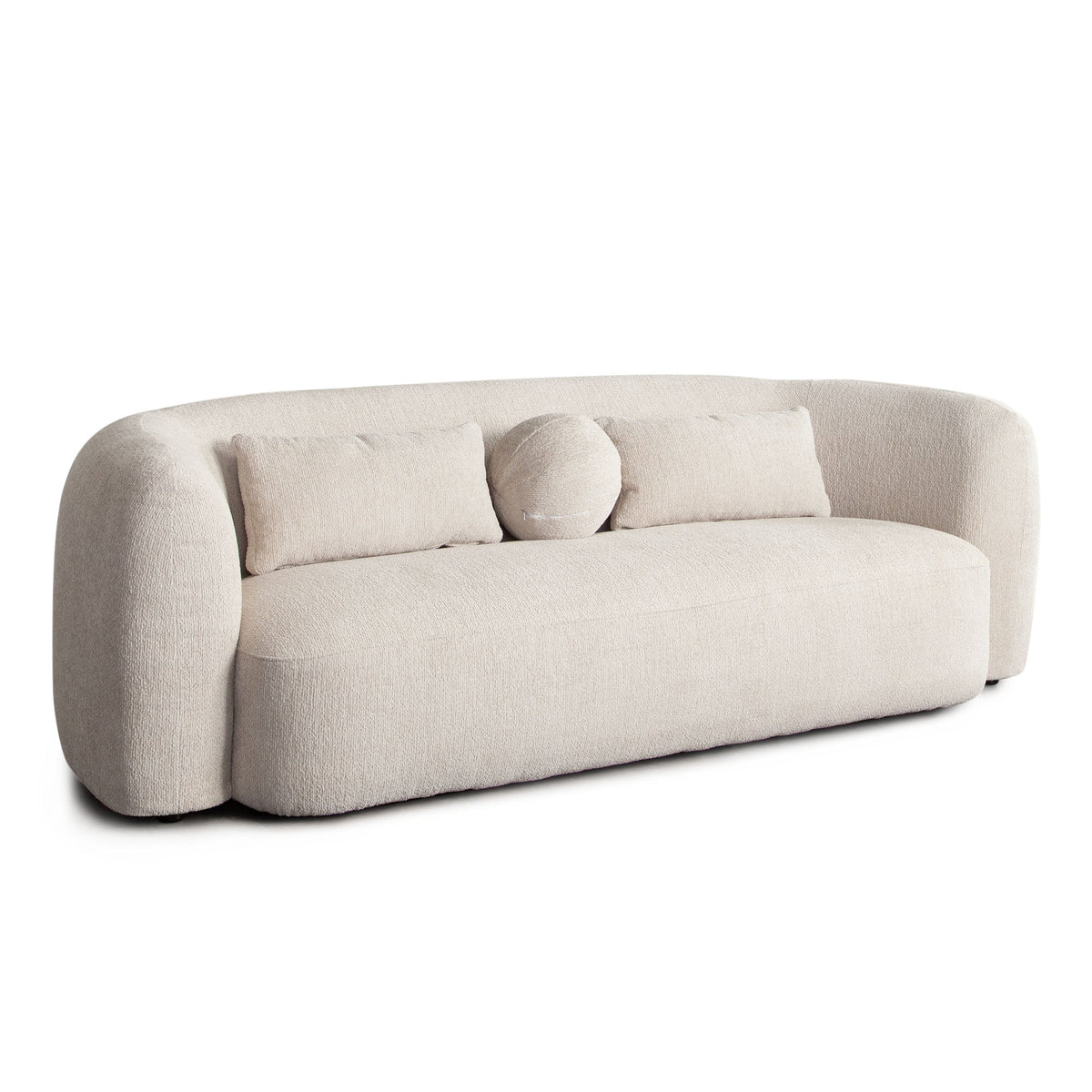 Ocean Curved Performance Fabric Sofa – side view – Lusso Furniture Miami