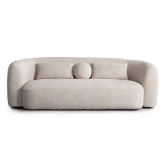 Ocean Curved Performance Fabric Sofa – Birch Performance Fabric – front view – Lusso Furniture Miami