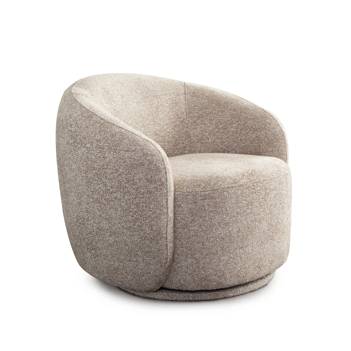 Olli Contoured Swivel Accent Chair – angle view – Lusso Furniture Miami
