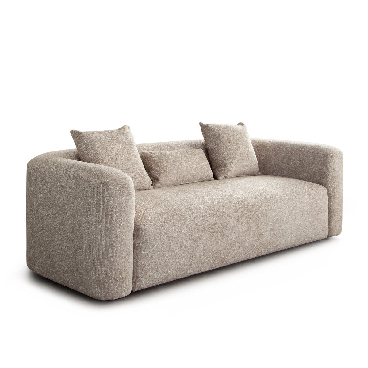 Olli Bench Seat Fabric Sofa – side view – Lusso Furniture Miami