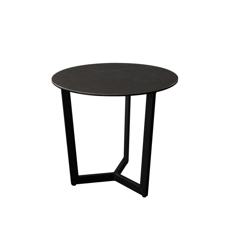 Onyx Ceramic Glass End Table-zoom-