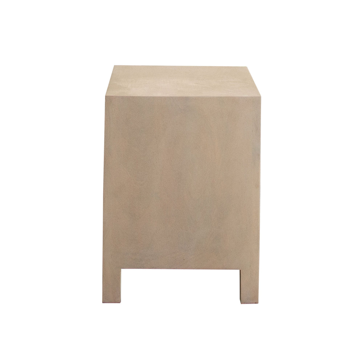 Palm Woven Rope Mango Wood End Table – close-up – Lusso Furniture Miami