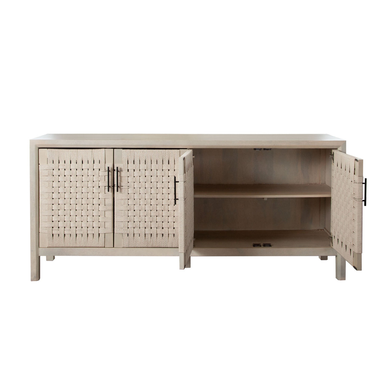 Palm Solid Mango Wood Sideboard – detail – Lusso Furniture Miami