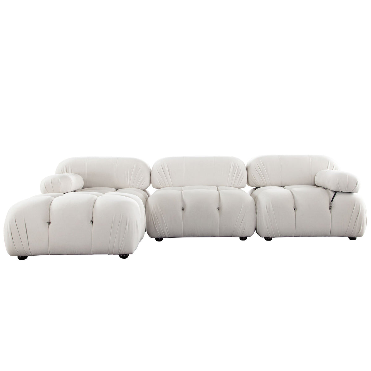 Paloma Bubble Tufted Velvet Modular Sofa – view 33 – Lusso Furniture Miami
