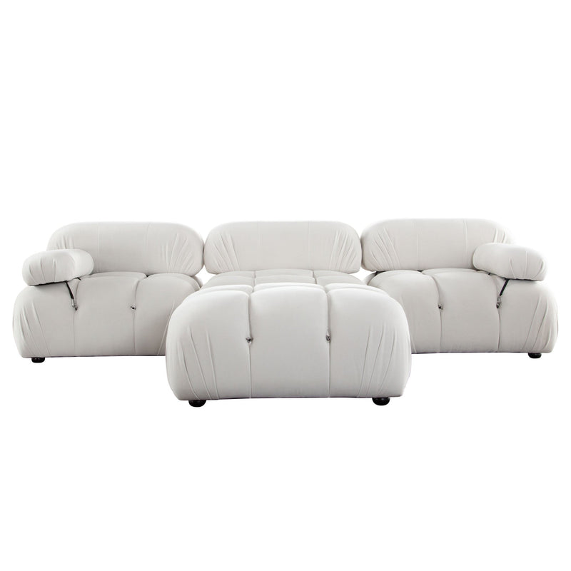 Paloma Bubble Tufted Velvet Modular Sofa-zoom-