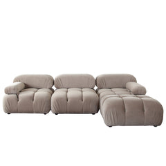 Paloma Bubble Tufted Velvet Modular Sofa – view 79 – Lusso Furniture Miami