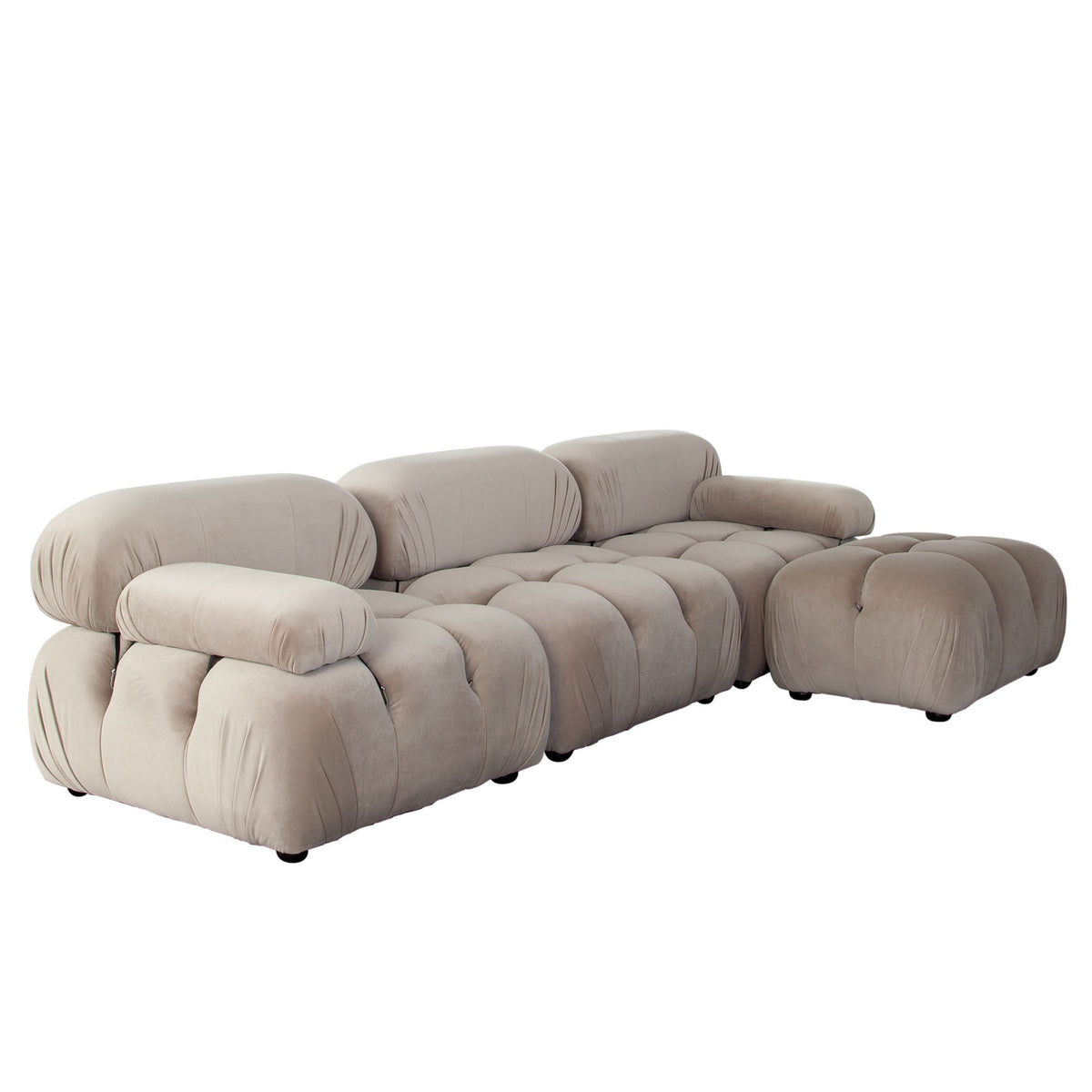 Paloma Bubble Tufted Velvet Modular Sofa – view 80 – Lusso Furniture Miami
