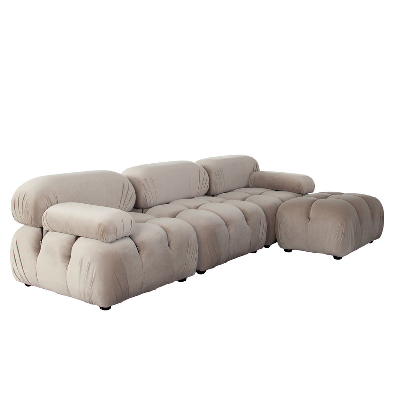 Paloma Bubble Tufted Velvet Modular Sofa-zoom-