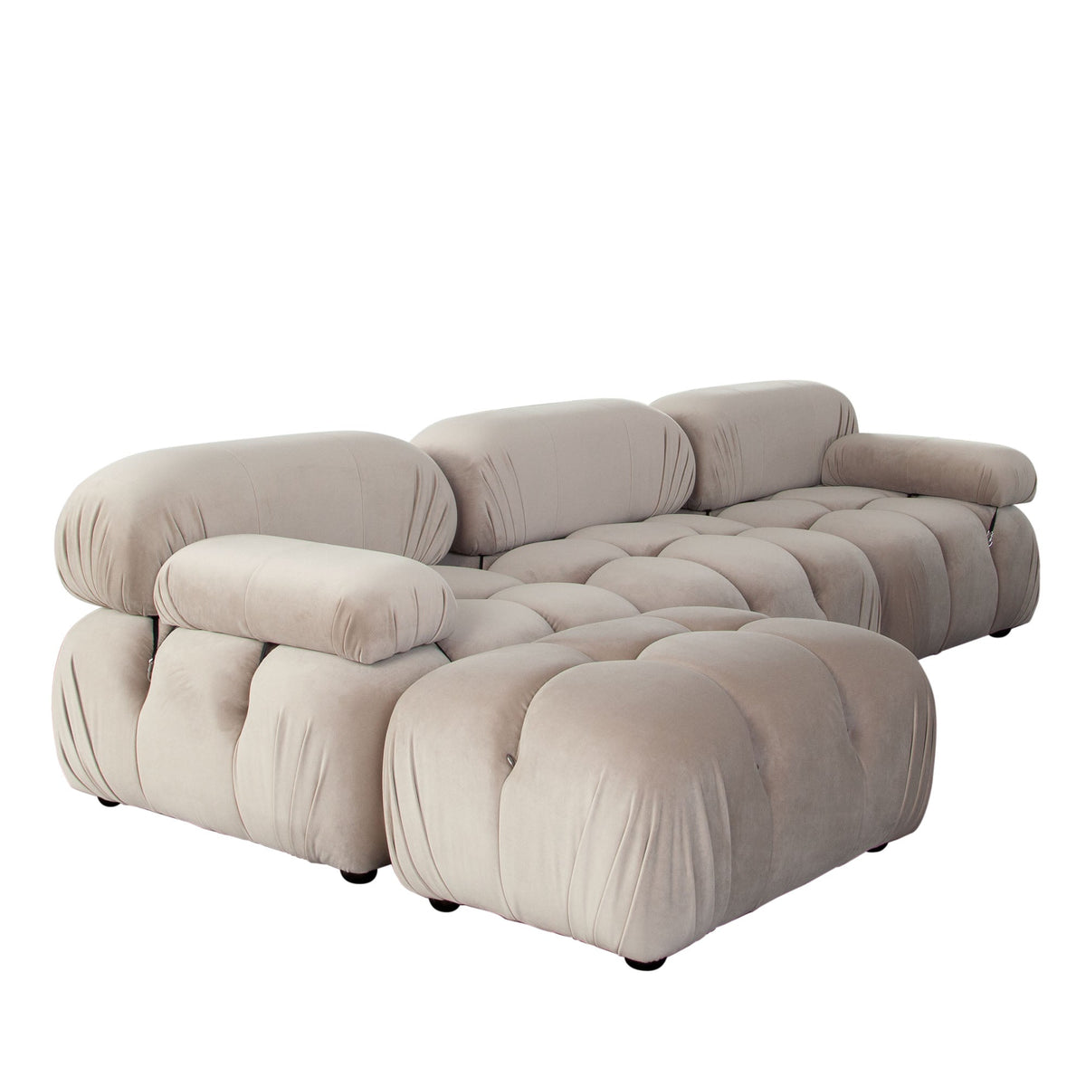 Paloma Bubble Tufted Velvet Modular Sofa – view 81 – Lusso Furniture Miami