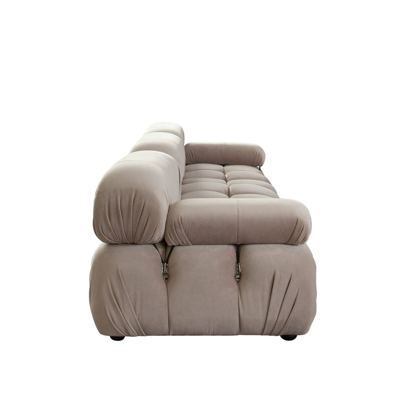 Paloma Bubble Tufted Velvet Modular Sofa-zoom-