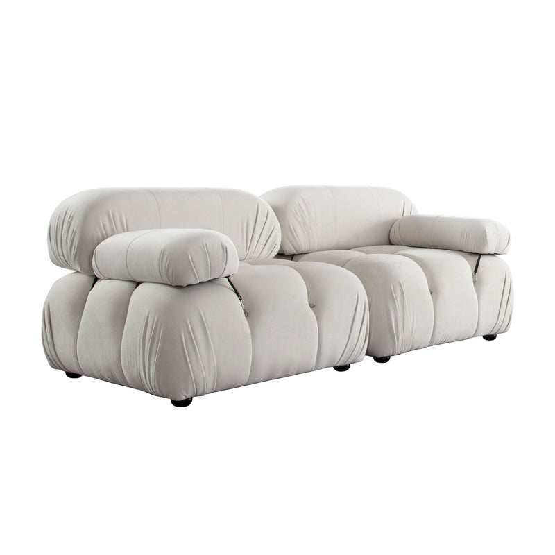 Paloma Bubble Tufted Velvet Modular Sofa-zoom-