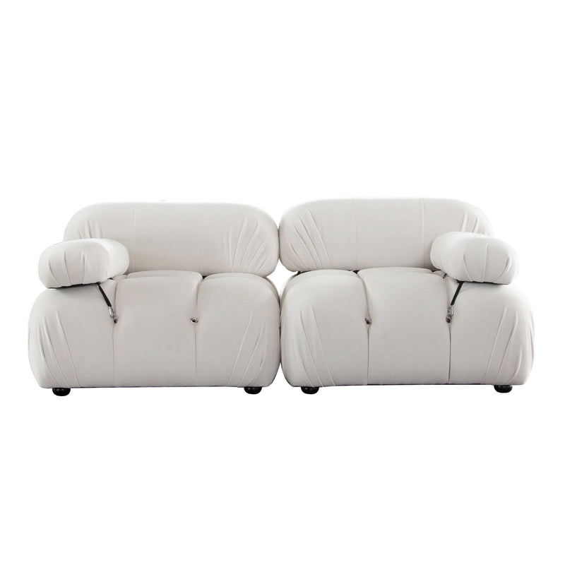 Paloma Bubble Tufted Velvet Modular Sofa-zoom-