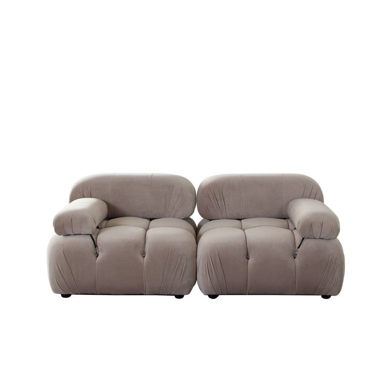 Paloma Bubble Tufted Velvet Modular Sofa-zoom-