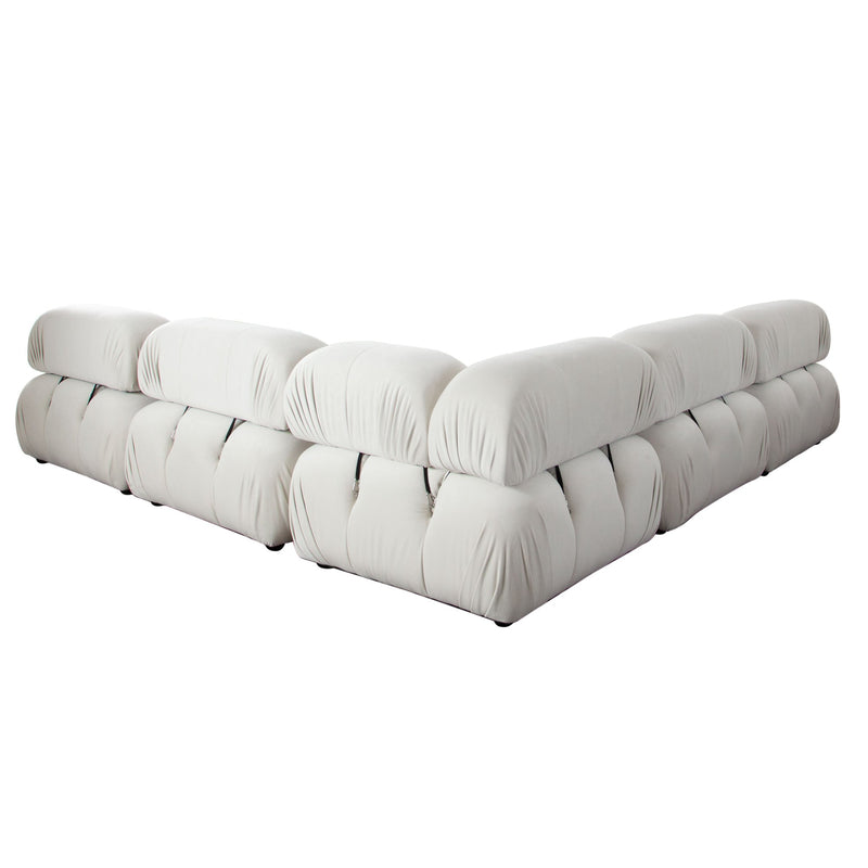 Paloma Bubble Tufted Velvet Modular Sofa-zoom-