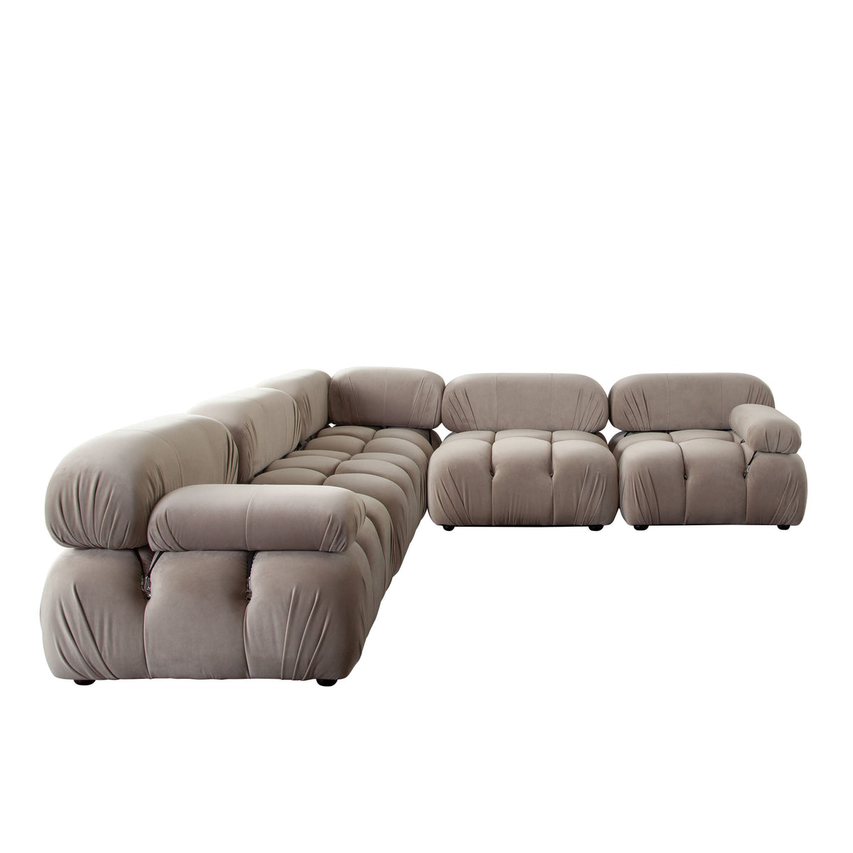 Paloma Bubble Tufted Velvet Modular Sofa – view 87 – Lusso Furniture Miami