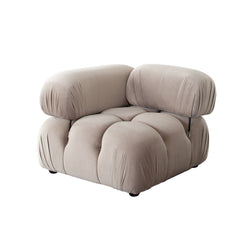 Paloma Bubble Tufted Velvet Modular Sofa – view 90 – Lusso Furniture Miami