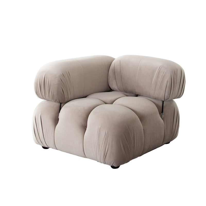 Paloma Bubble Tufted Velvet Modular Sofa-zoom-