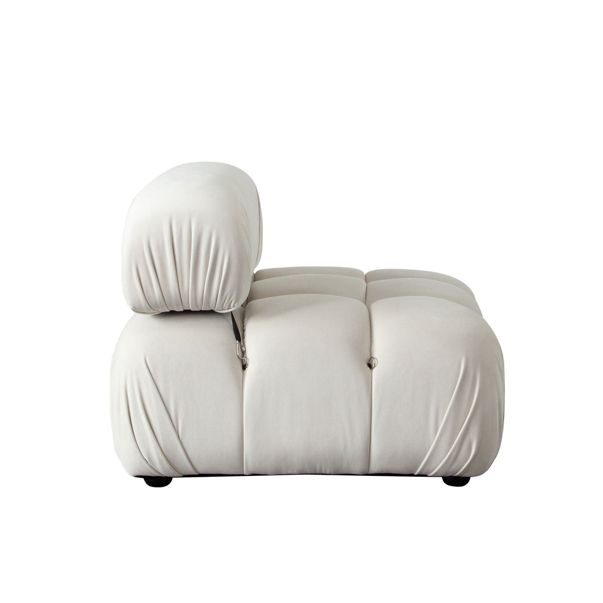 Paloma Bubble Tufted Velvet Modular Sofa – side view – Lusso Furniture Miami