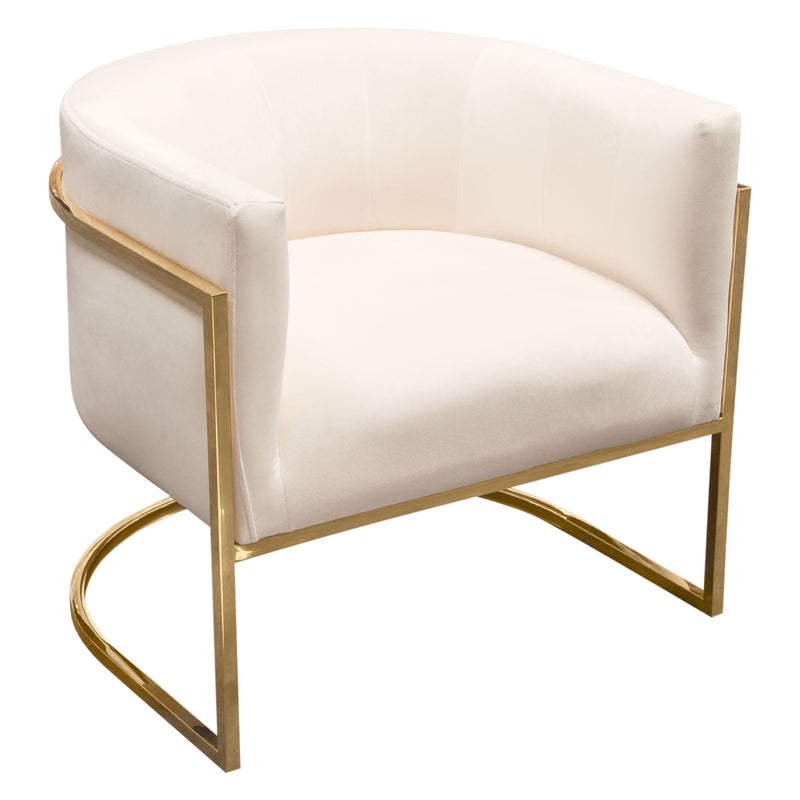 Pandora Velvet Barrel Accent Chair-zoom-