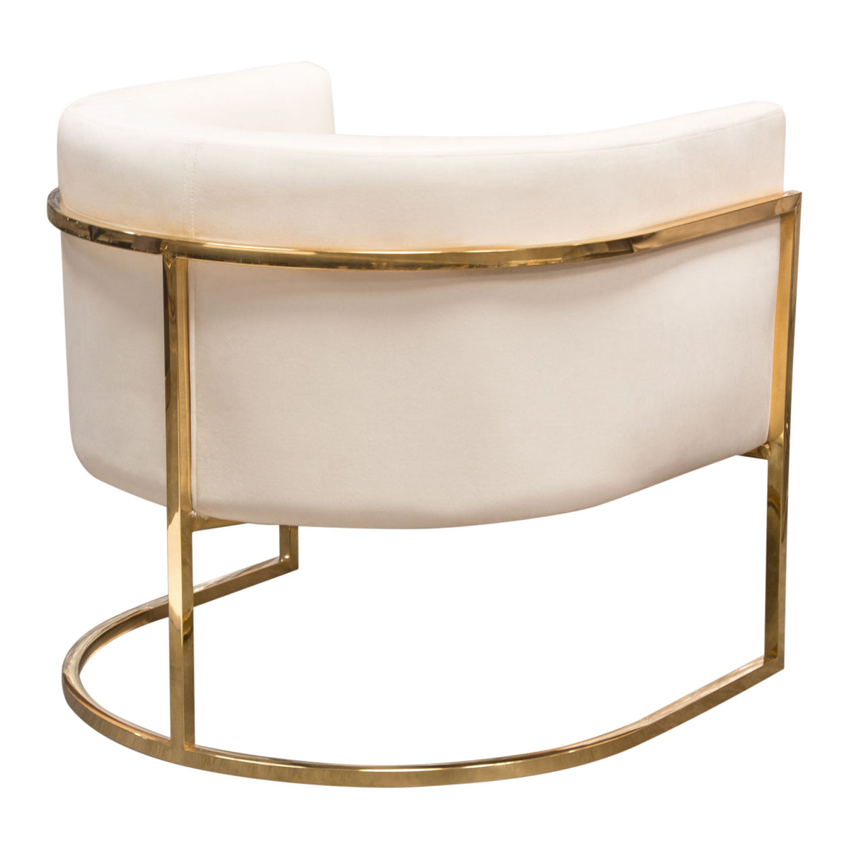 Pandora Velvet Barrel Accent Chair – back view – Lusso Furniture Miami