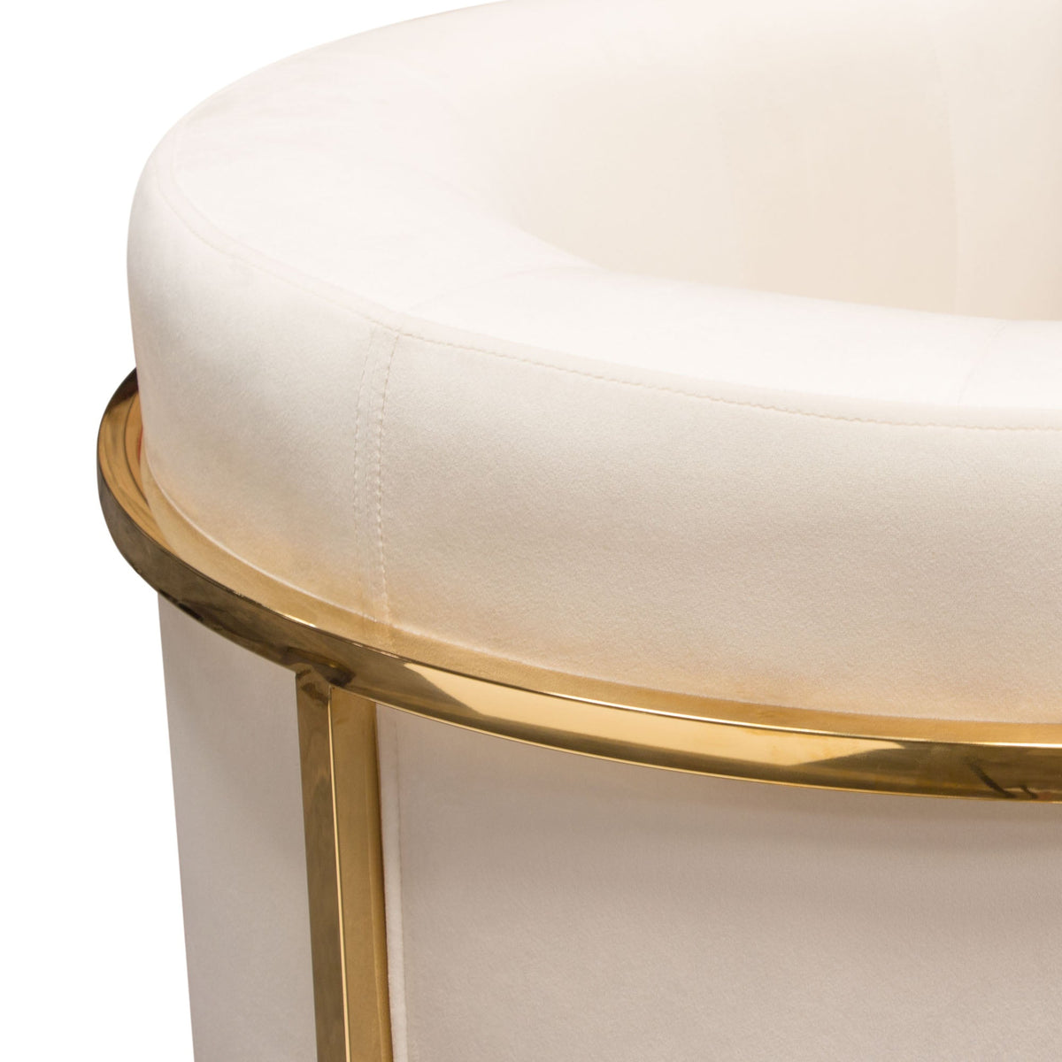 Pandora Velvet Barrel Accent Chair – close-up – Lusso Furniture Miami