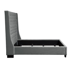 Park Ave Hand Tufted Wingback Bed – side view – Lusso Furniture Miami