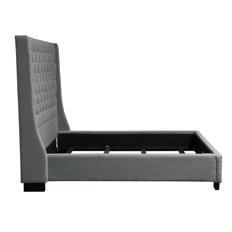 Park Ave Hand Tufted Wingback Bed-zoom-