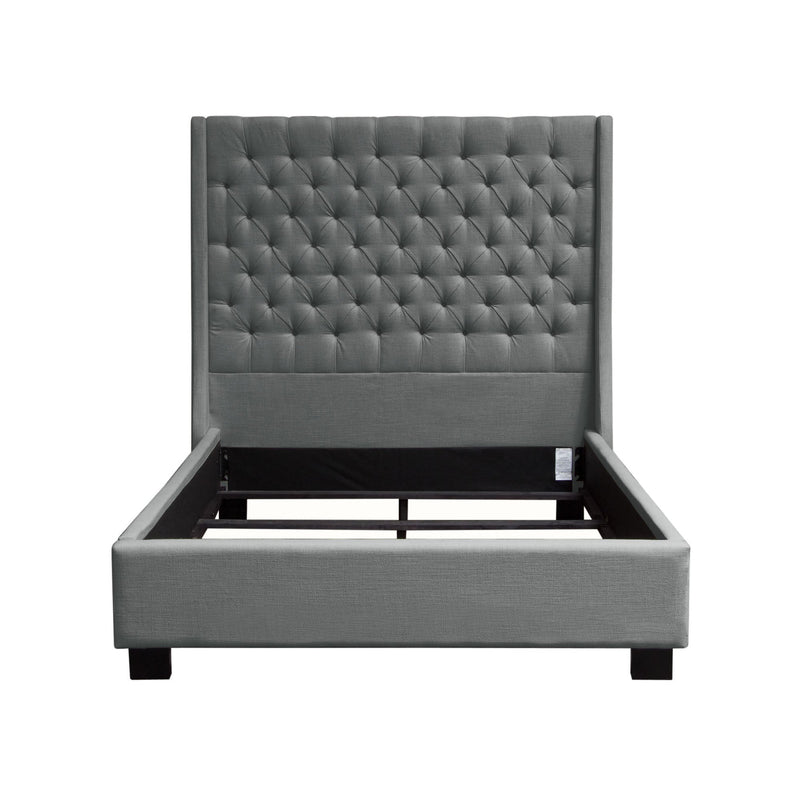 Park Ave Hand Tufted Wingback Bed-zoom-