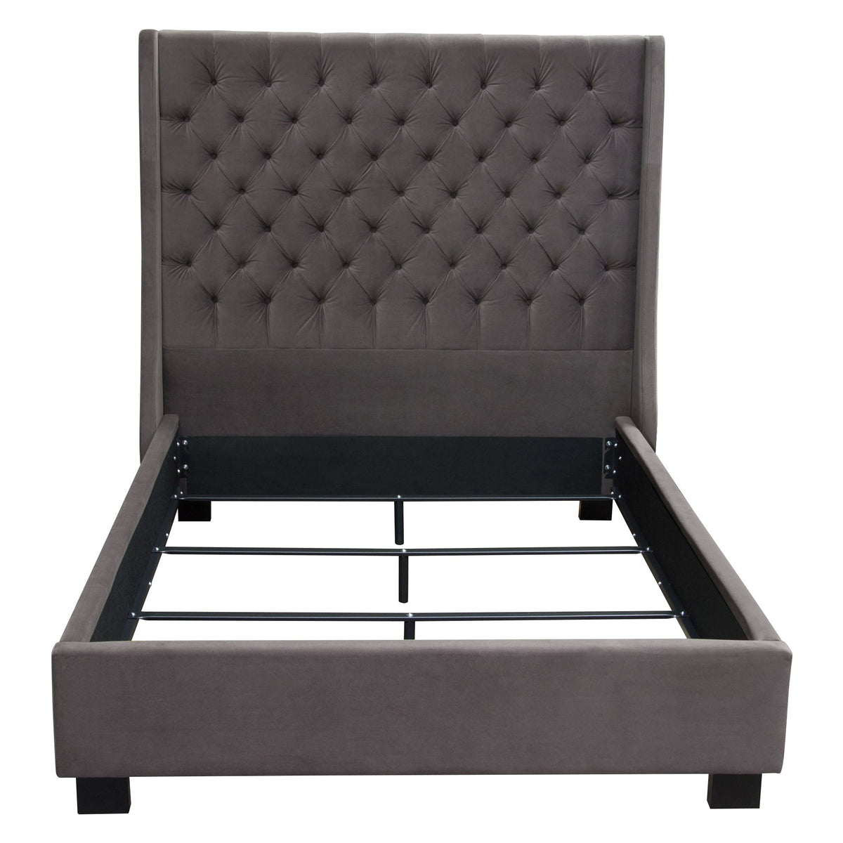 Park Ave Hand Tufted Wingback Bed – view 17 – Lusso Furniture Miami