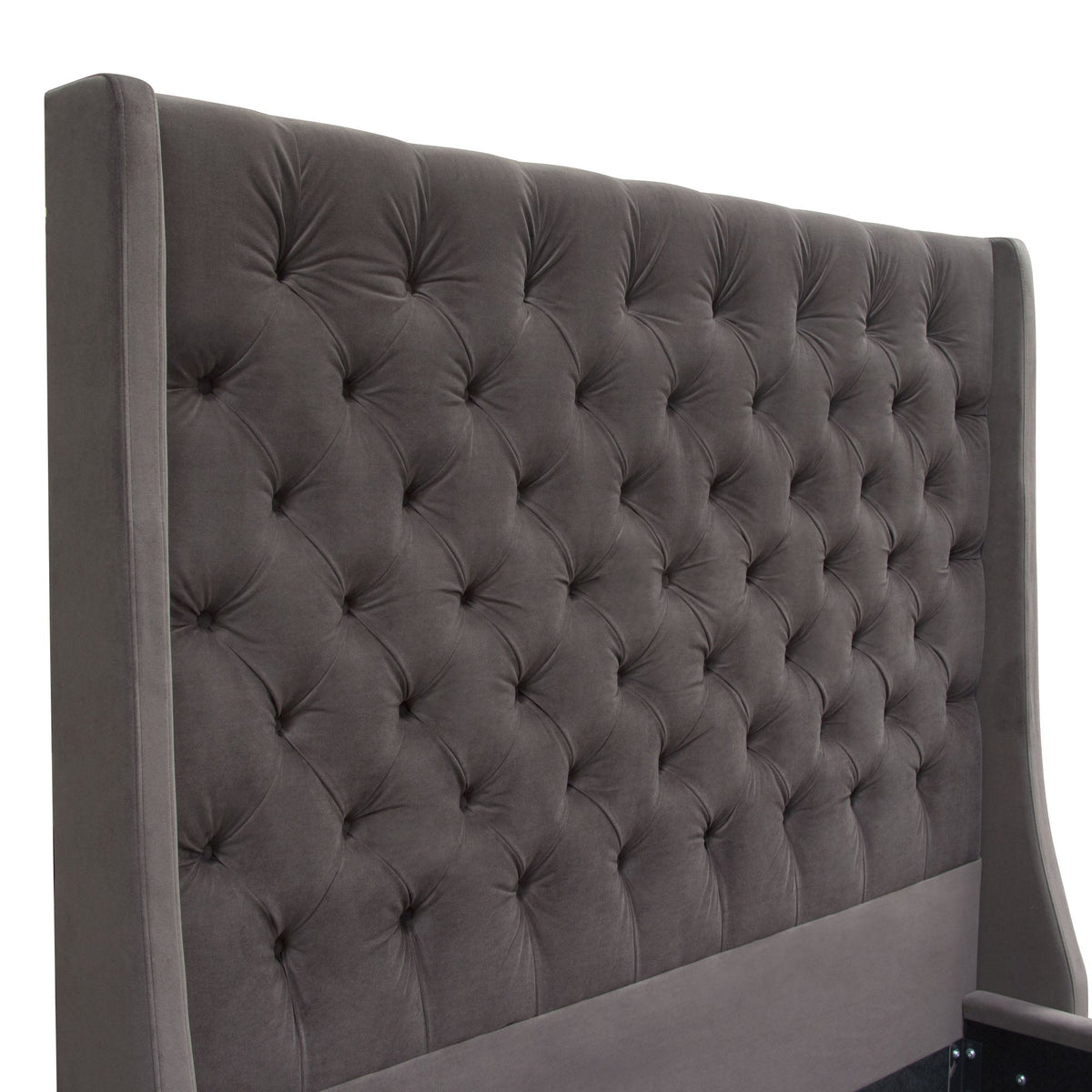 Park Ave Hand Tufted Wingback Bed – view 23 – Lusso Furniture Miami