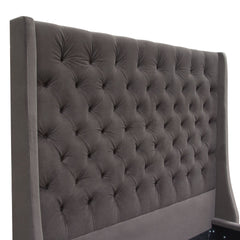 Park Ave Hand Tufted Wingback Bed – view 23 – Lusso Furniture Miami