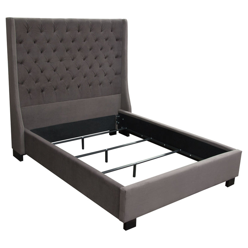 Park Ave Hand Tufted Wingback Bed-zoom-