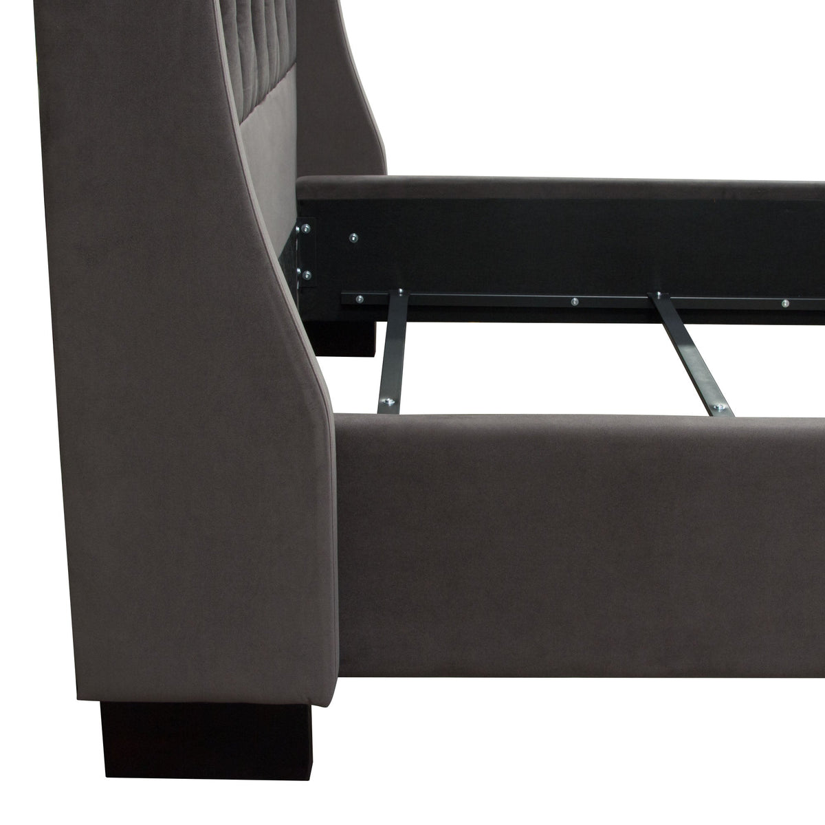 Park Ave Hand Tufted Wingback Bed – view 14 – Lusso Furniture Miami