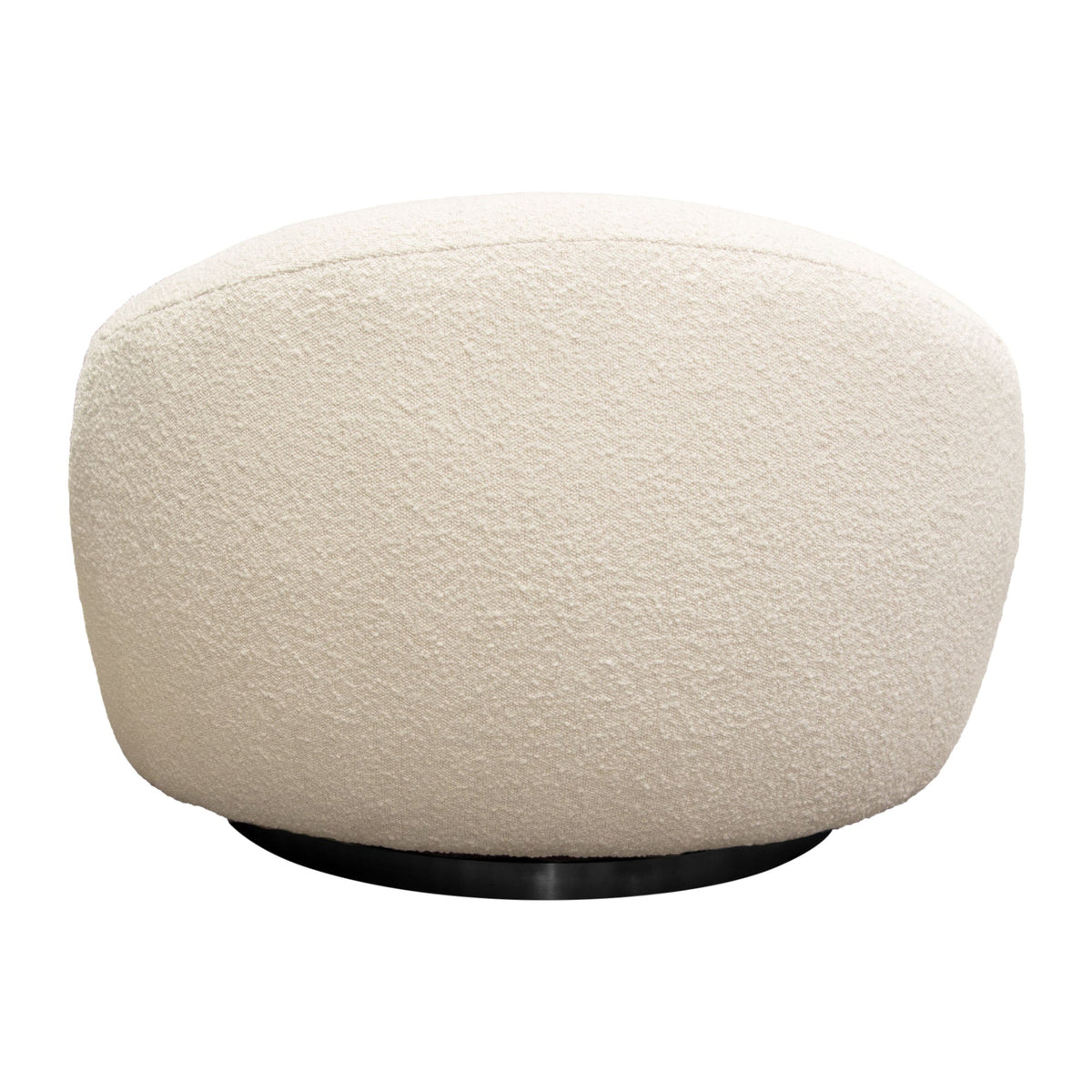Pascal Boucle Swivel Accent Chair – back view – Lusso Furniture Miami
