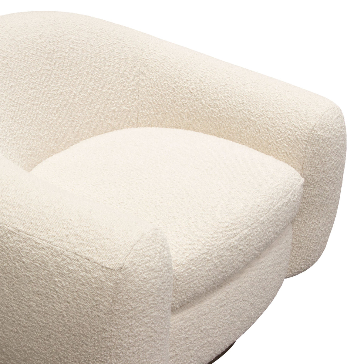 Pascal Boucle Swivel Accent Chair – top view – Lusso Furniture Miami