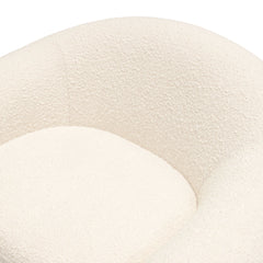 Pascal Boucle Swivel Accent Chair – close-up – Lusso Furniture Miami