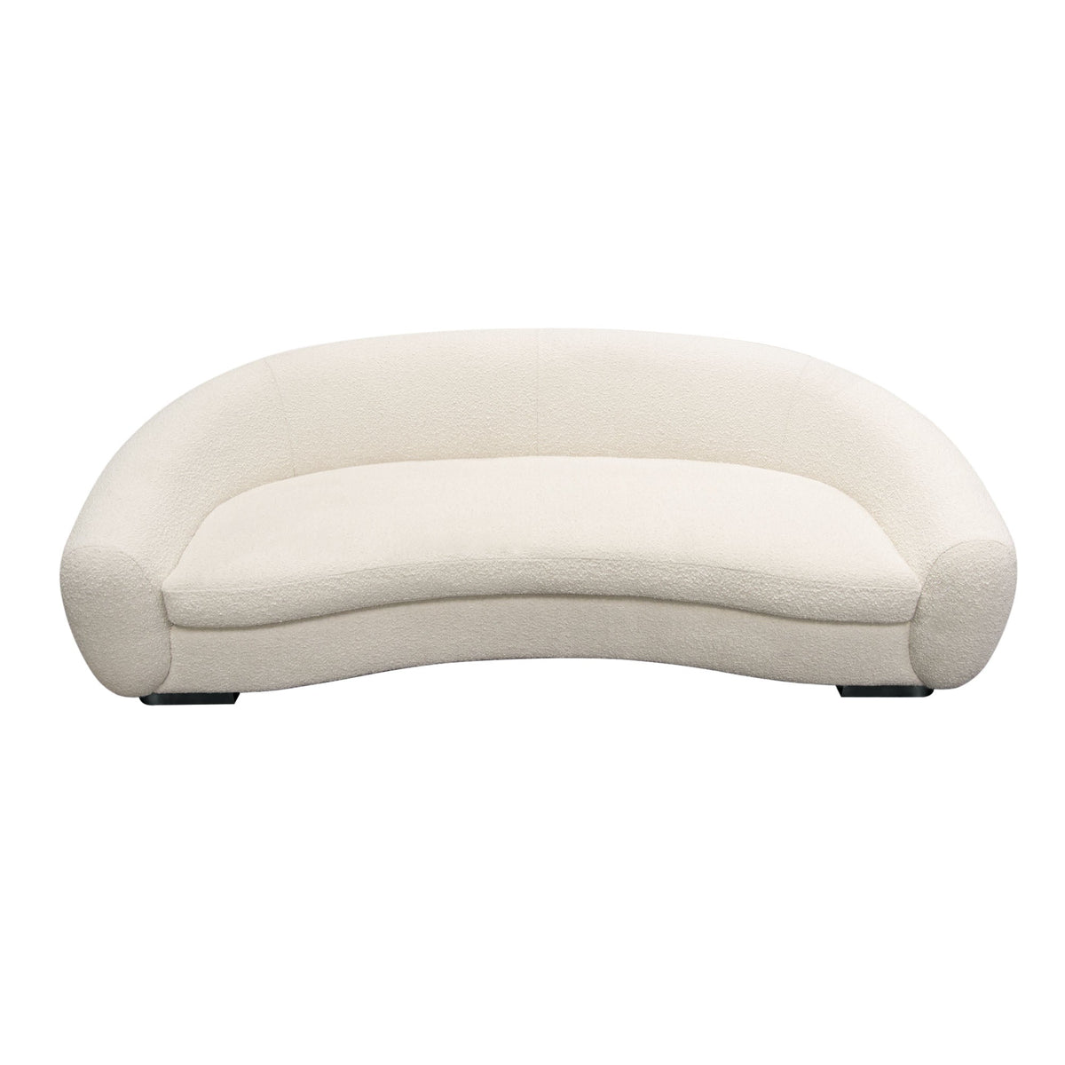 Pascal Curved Boucle Sofa – angle view – Lusso Furniture Miami