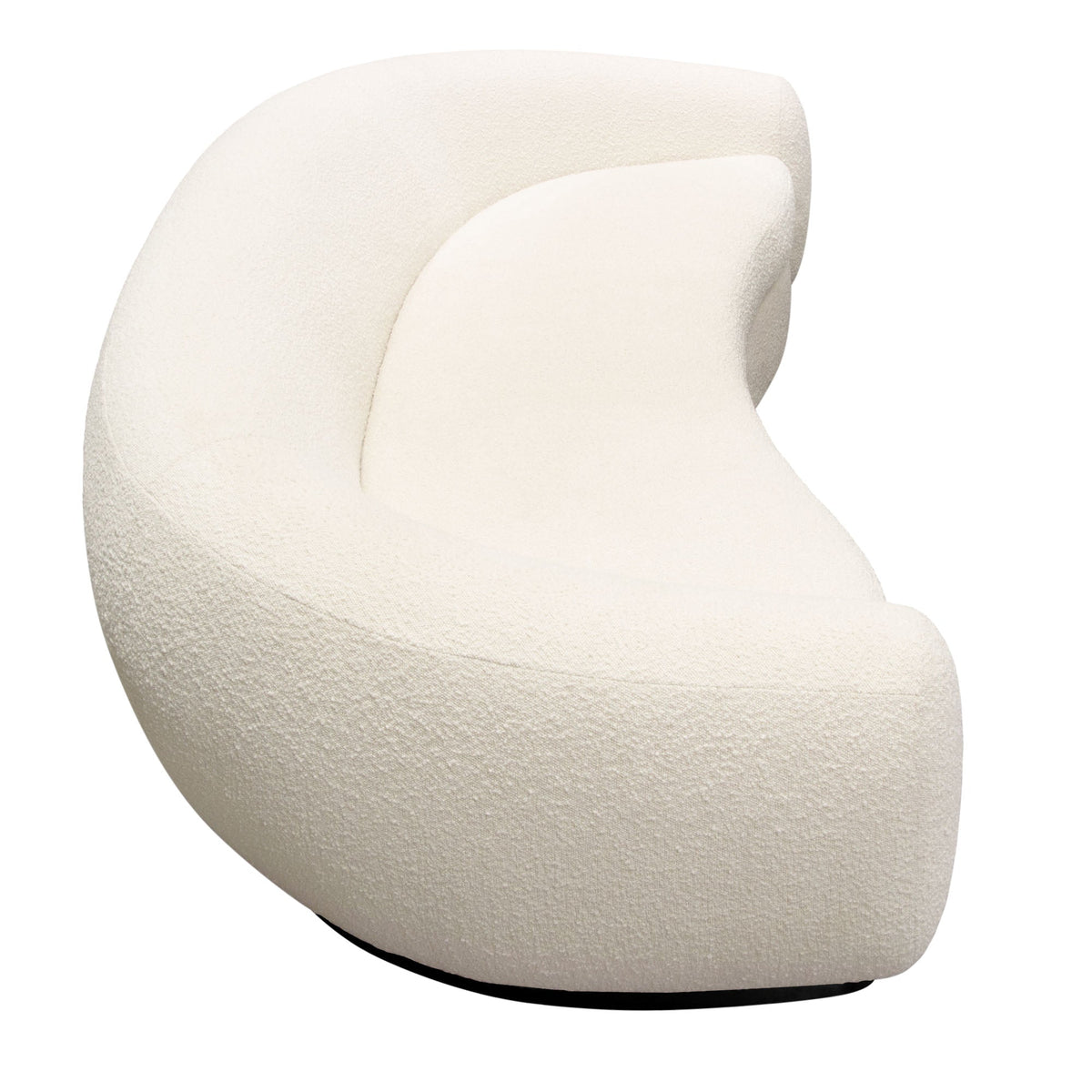 Pascal Curved Boucle Sofa – back view – Lusso Furniture Miami