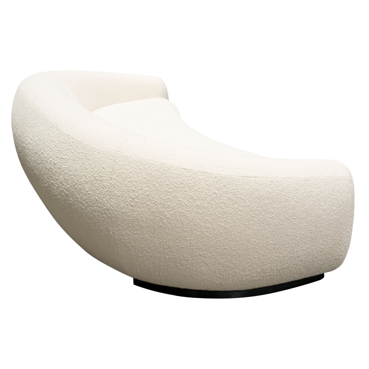Pascal Curved Boucle Sofa – top view – Lusso Furniture Miami