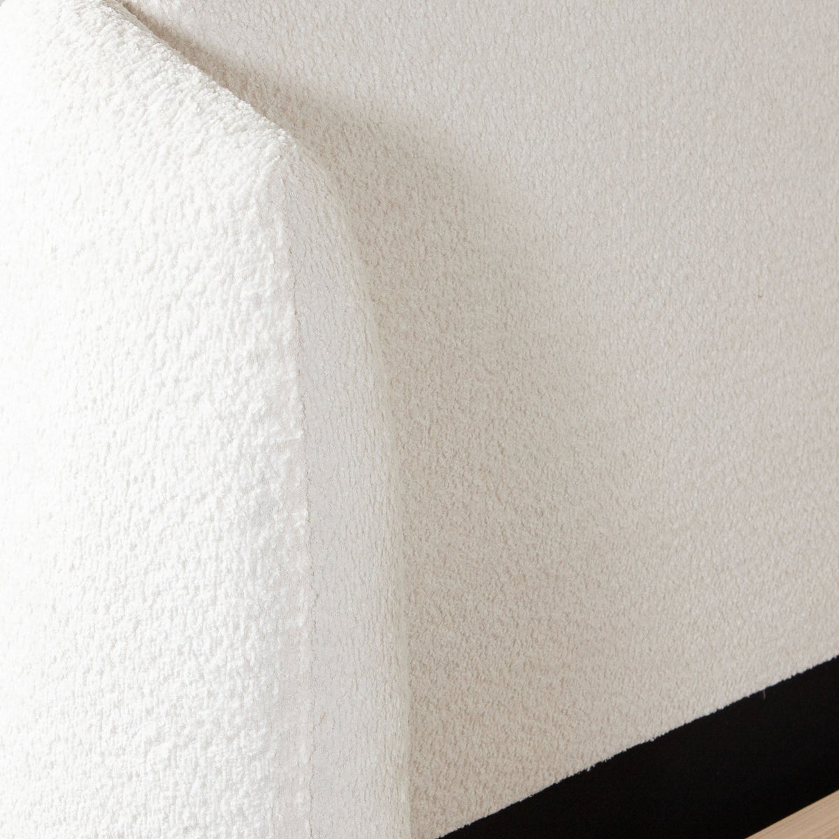 Path Faux Shearling Low Profile Bed – room setting – Lusso Furniture Miami