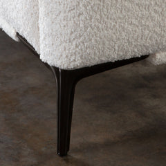 Path Faux Shearling Low Profile Bed – top view – Lusso Furniture Miami