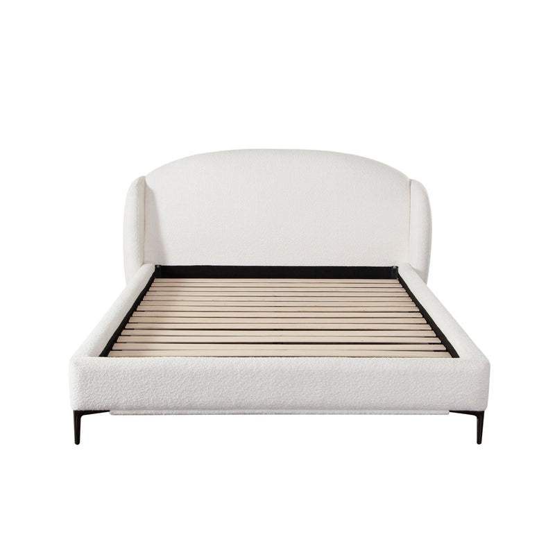 Path Faux Shearling Low Profile Bed-zoom-