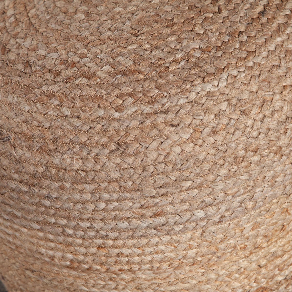 Jute Round Natural Fiber Pouf – detail – Lusso Furniture Miami